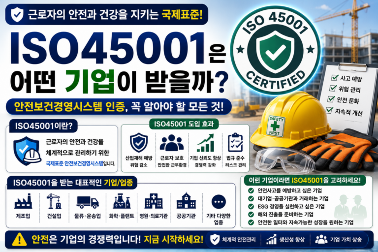 ISO45001은 어떤 기업이 받을까? 안전보건경영시스템 인증 총정리 2 ISO45001 대상 기업 썸네일