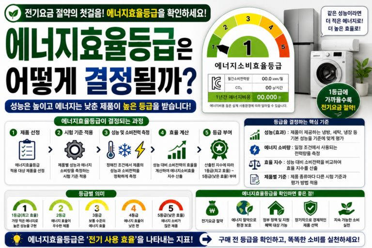 에너지효율등급은 어떻게 결정될까? 1등급부터 5등급까지 쉽게 이해하기 2 에너지효율등급 결정 방법 썸네일