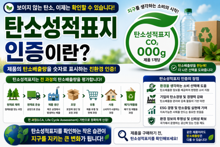 탄소성적표지 인증이란? 제품의 탄소배출량을 표시하는 이유 1 탄소성적표지 인증이란 썸네일
