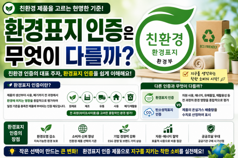환경표지 인증은 무엇이 다를까? 친환경 제품 선택 기준 총정리 6 환경표지인증이 다른점 썸네일
