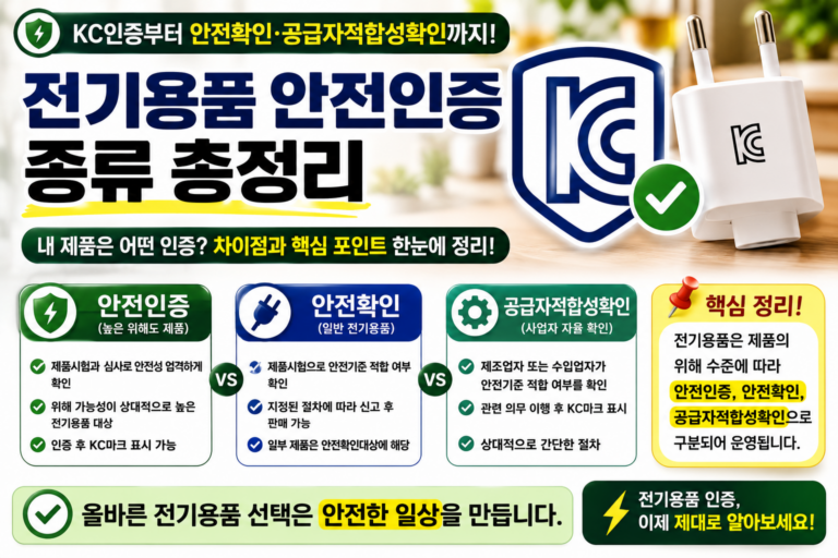 전기용품 안전인증 종류 총정리|KC인증·안전확인·공급자적합성확인 차이 5 전기용품 안전인증 종류 썸네일
