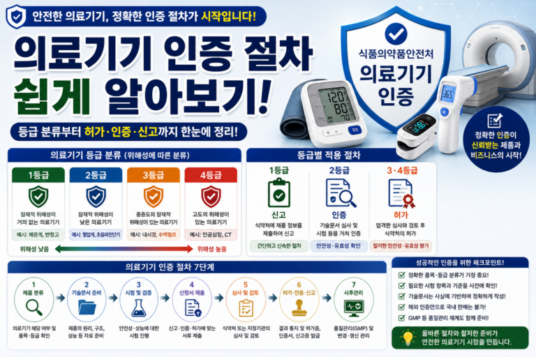 의료기기 인증 절차 알아보기|1~4등급부터 허가·인증·신고까지 총정리 4 의료기기 인증 절차 썸네일