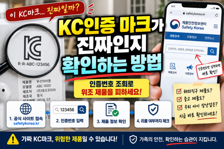 KC인증 마크가 진짜인지 확인하는 방법|인증번호 조회부터 위조 확인까지 2 KC 인증마크 진위 확인 가이드 썸네일