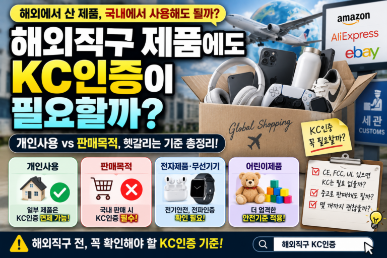 해외직구 제품에도 KC인증이 필요할까? 개인사용·판매 목적 차이 총정리 5 해외직구 제품에도 KC인증이 필요할까 썸네일